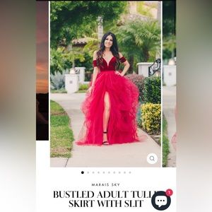 Marais sky red tulle skirt. Worn once for photos